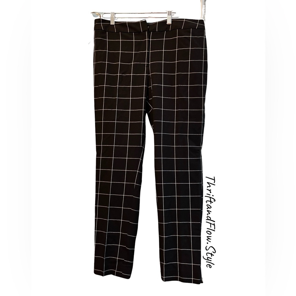 NWT | CALVIN KLEIN | SLIM FIT SUIT PANTS | BLACK CHALK CHESS | SIZE 8